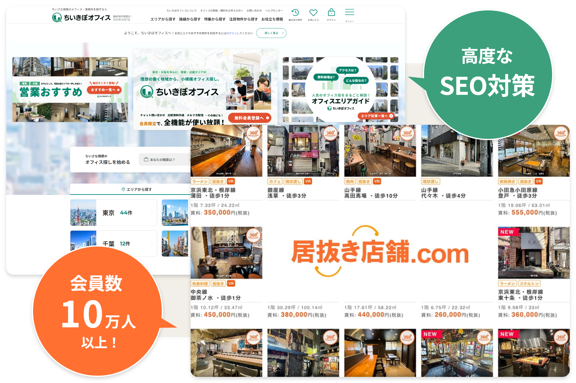 ちいきぼオフィスと居抜き店舗.comのイメージ